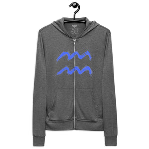 WAVE Unisex zip hoodie