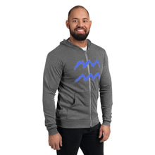 Load image into Gallery viewer, WAVE Unisex zip hoodie
