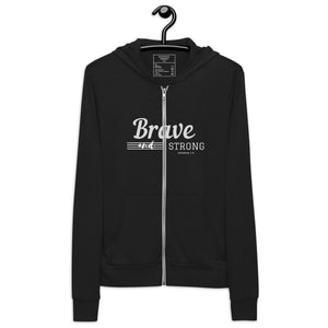 BRAVE AND STRONG Unisex zip hoodie