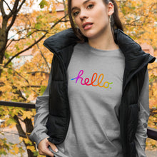 Load image into Gallery viewer, HELLO Unisex Long Sleeve Tee
