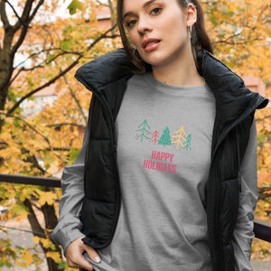 HAPPY HOLIDAYS Unisex Long Sleeve Tee