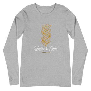 WAFFLES AND COFFEE Unisex Long Sleeve Tee