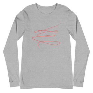 MODERN ART RED SWIRL Unisex Long Sleeve Tee