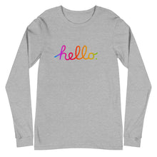 Load image into Gallery viewer, HELLO Unisex Long Sleeve Tee
