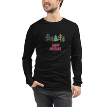 Load image into Gallery viewer, HAPPY HOLIDAYS Unisex Long Sleeve Tee
