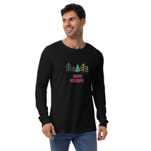 Load image into Gallery viewer, HAPPY HOLIDAYS Unisex Long Sleeve Tee
