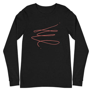 MODERN ART RED SWIRL Unisex Long Sleeve Tee