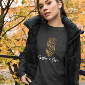 WAFFLES AND COFFEE Unisex Long Sleeve Tee