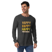 Load image into Gallery viewer, HAPPY Unisex Long Sleeve Tee
