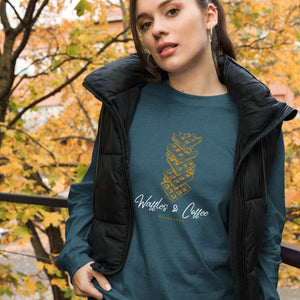 WAFFLES AND COFFEE Unisex Long Sleeve Tee