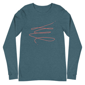 MODERN ART RED SWIRL Unisex Long Sleeve Tee