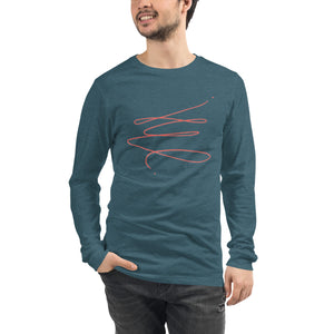 MODERN ART RED SWIRL Unisex Long Sleeve Tee