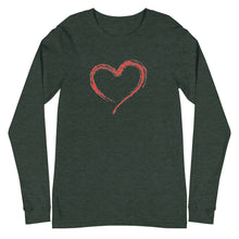 Load image into Gallery viewer, HEART Unisex Long Sleeve Tee
