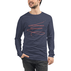 MODERN ART RED SWIRL Unisex Long Sleeve Tee