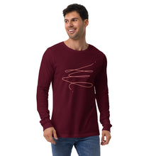 Load image into Gallery viewer, MODERN ART RED SWIRL Unisex Long Sleeve Tee
