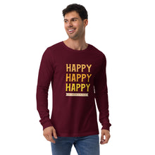 Load image into Gallery viewer, HAPPY Unisex Long Sleeve Tee
