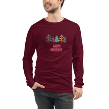 Load image into Gallery viewer, HAPPY HOLIDAYS Unisex Long Sleeve Tee
