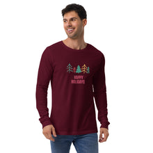 Load image into Gallery viewer, HAPPY HOLIDAYS Unisex Long Sleeve Tee
