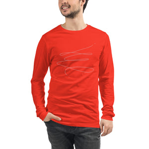 MODERN ART RED SWIRL Unisex Long Sleeve Tee