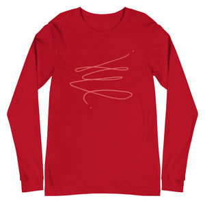 MODERN ART RED SWIRL Unisex Long Sleeve Tee