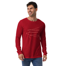 Load image into Gallery viewer, MODERN ART RED SWIRL Unisex Long Sleeve Tee
