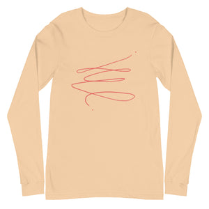 MODERN ART RED SWIRL Unisex Long Sleeve Tee