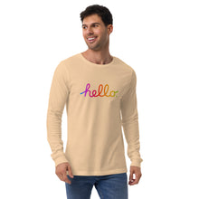 Load image into Gallery viewer, HELLO Unisex Long Sleeve Tee
