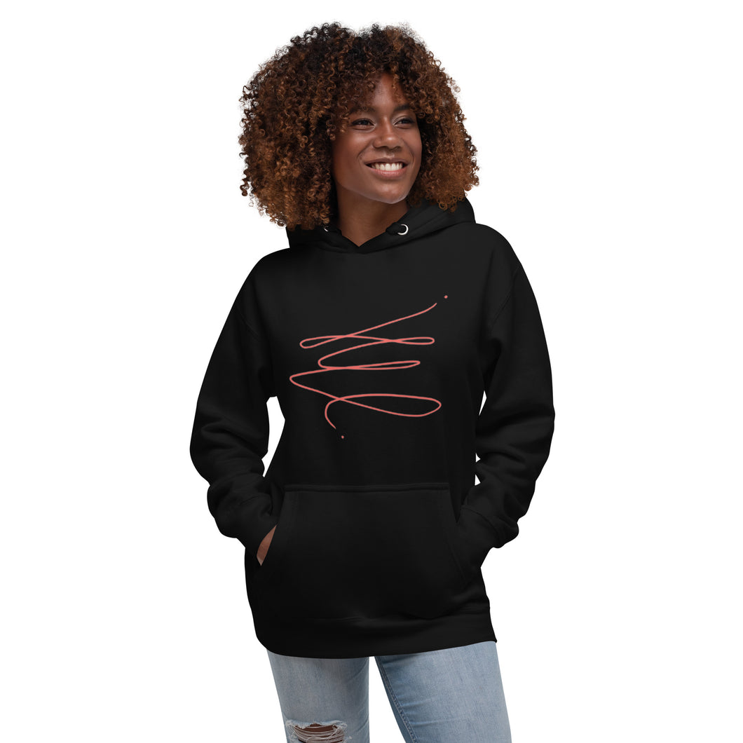 MODERN ART RED SWIRL Unisex Hoodie