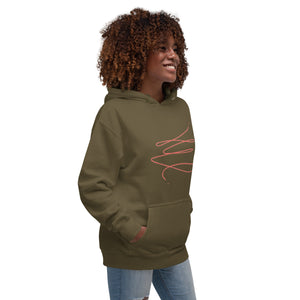 MODERN ART RED SWIRL Unisex Hoodie