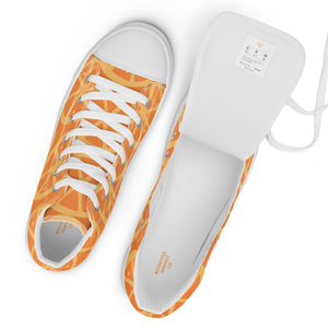 MANDARIN-ORANGE CRUSH Women’s high top canvas shoes