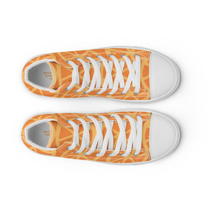 MANDARIN-ORANGE CRUSH Women’s high top canvas shoes