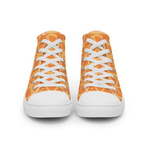 MANDARIN-ORANGE CRUSH Women’s high top canvas shoes