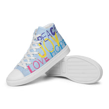 Load image into Gallery viewer, LOVE JOY PEACE HOPE Women’s high top canvas shoes
