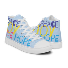 Load image into Gallery viewer, LOVE JOY PEACE HOPE Women’s high top canvas shoes
