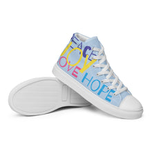 Load image into Gallery viewer, LOVE JOY PEACE HOPE Women’s high top canvas shoes
