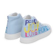 Load image into Gallery viewer, LOVE JOY PEACE HOPE Women’s high top canvas shoes
