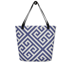 GREEK KEYS Large Tote Bag