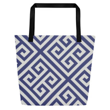 Load image into Gallery viewer, GREEK KEYS Large Tote Bag
