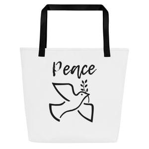 PEACE DOVE Large Tote Bag