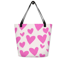 Load image into Gallery viewer, HEARTS Large Tote Bag
