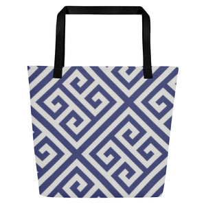 GREEK KEYS Large Tote Bag