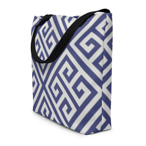 GREEK KEYS Large Tote Bag