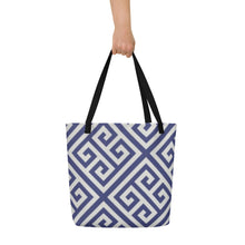 Load image into Gallery viewer, GREEK KEYS Large Tote Bag
