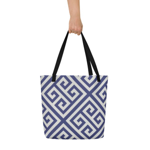 GREEK KEYS Large Tote Bag