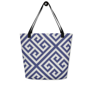 GREEK KEYS Large Tote Bag