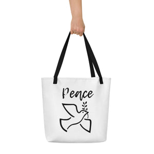 PEACE DOVE Large Tote Bag