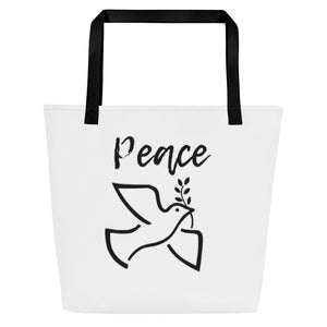 PEACE DOVE Large Tote Bag