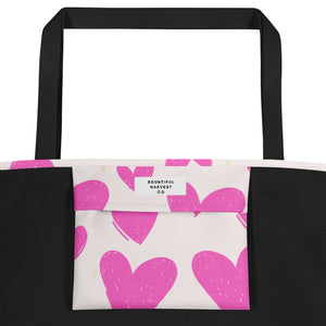 HEARTS Large Tote Bag