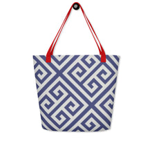 Load image into Gallery viewer, GREEK KEYS Large Tote Bag
