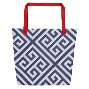 GREEK KEYS Large Tote Bag